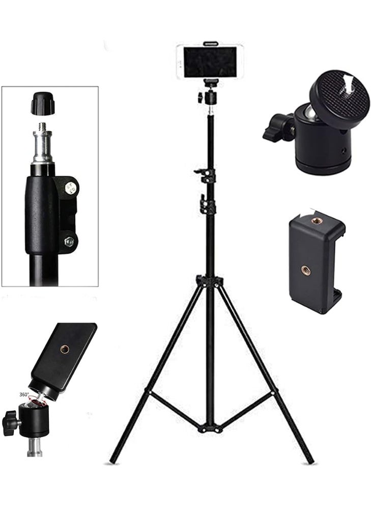 Professional 12-inch RGB Ring Light with 8-Feet Extendable Tripod Stand - Dimmable LED Circle Light with Phone Holder for Vlogging and Streaming - Image 2